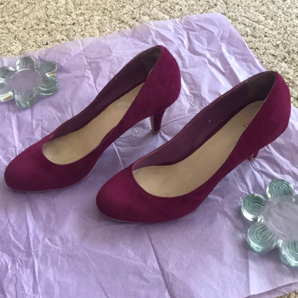 Pink Suede Pumps Heels Size 9.5 M
